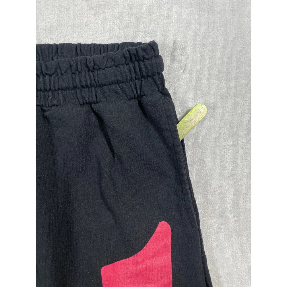 True Religion Sweatpants Men L Black Joggers Big Horseshoe Logo Lounge Athletic